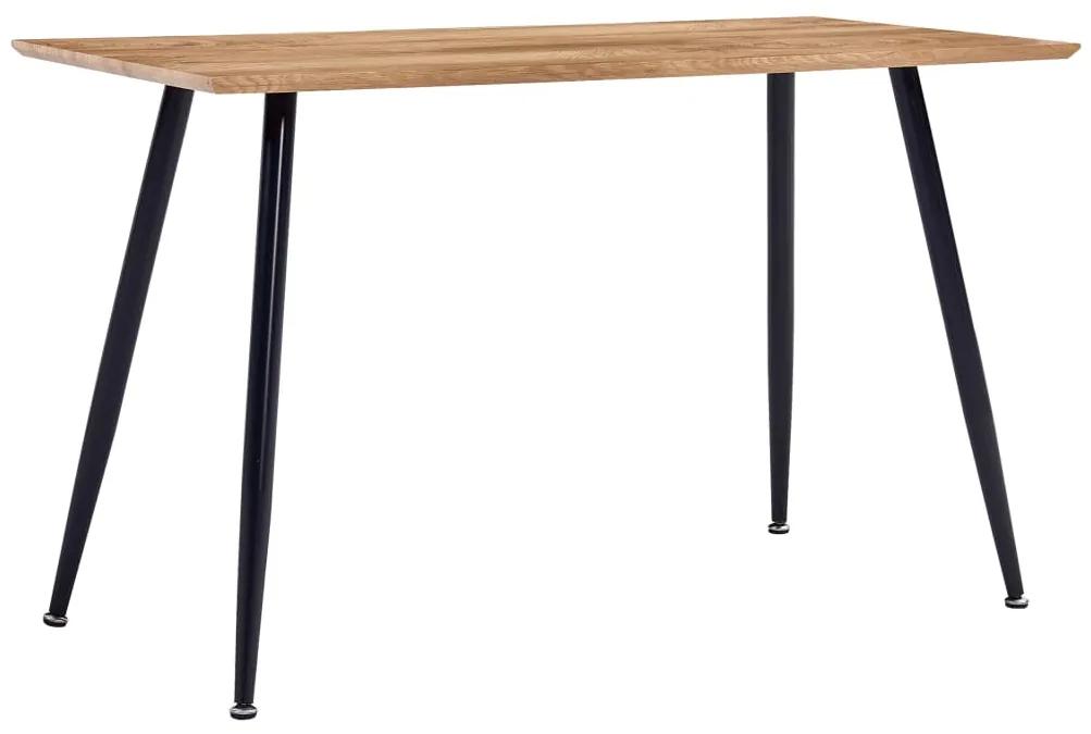 vidaXL Jedálenský stôl dubový a čierny 120x60x75 cm MDF