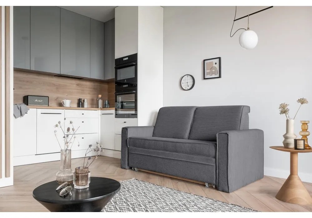 Sivá rozkladacia pohovka 168 cm Lucky Lucy – Miuform