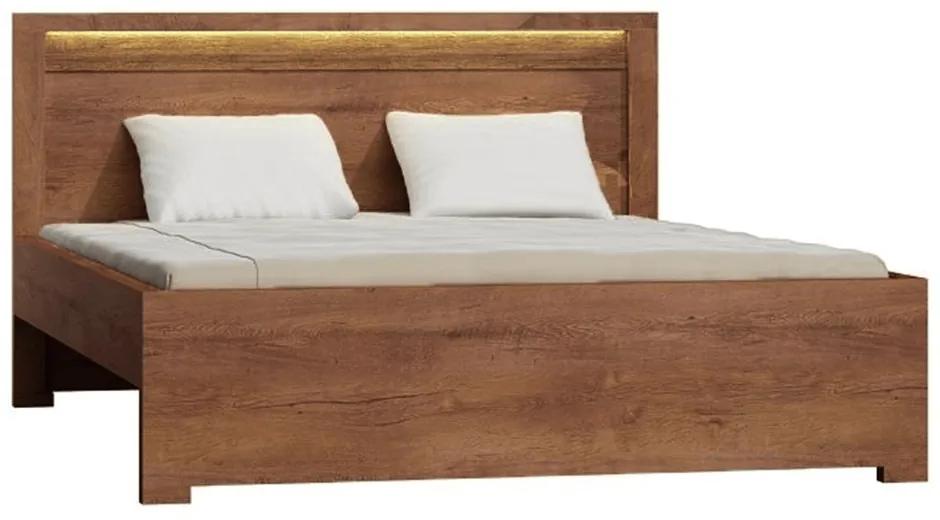 Manželská posteľ 160 cm Inneas (jaseň svetlý) (s roštom). Vlastná spoľahlivá doprava až k Vám domov. 794548