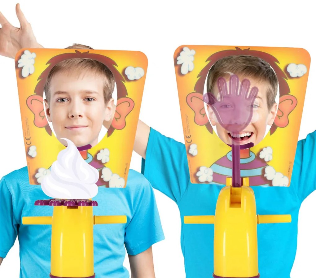 KIK Pie Face – spoločenská hra s tvárou koláča, rodinná zábava a darček pre deti 5+