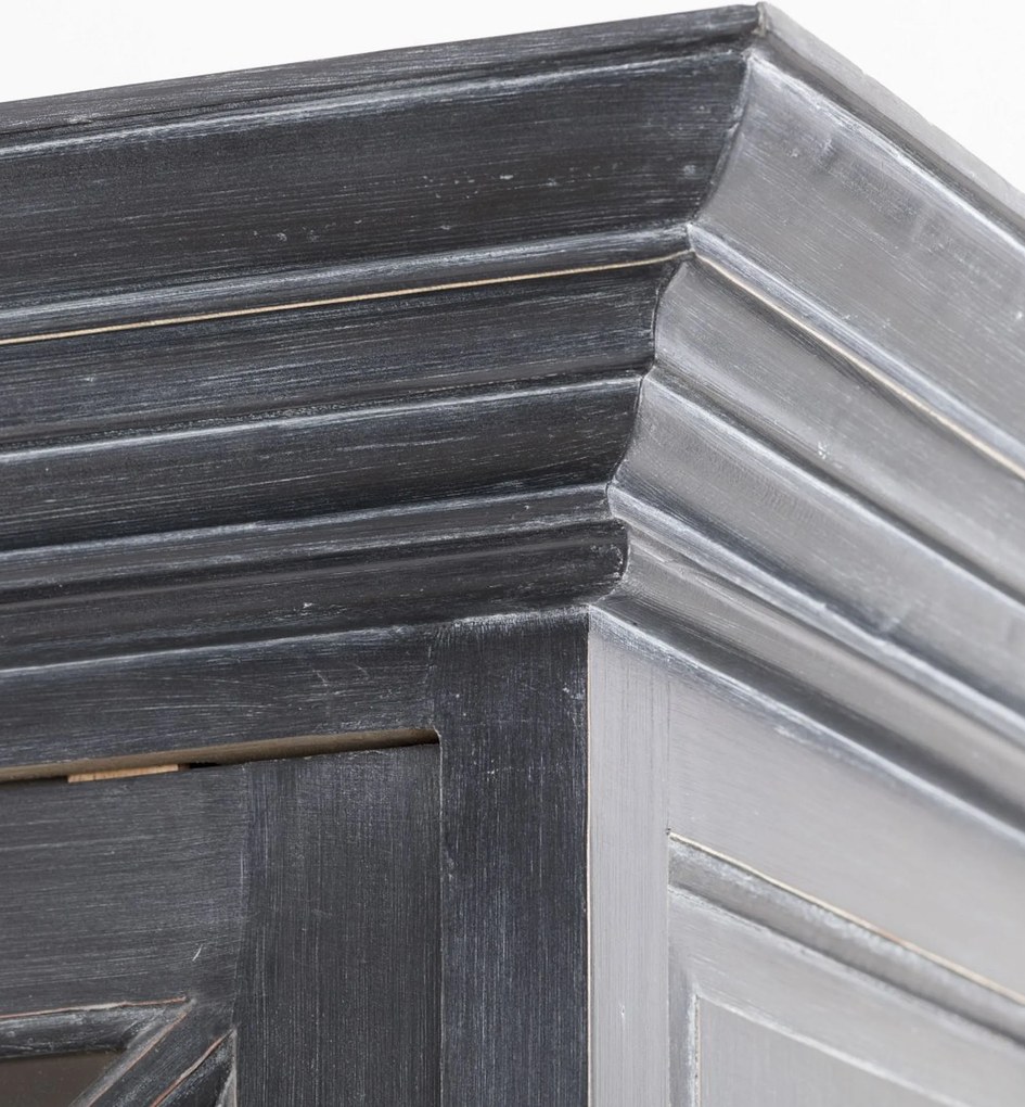 Kredenc Rimir 160 x 50 x 220 old black &amp; natural