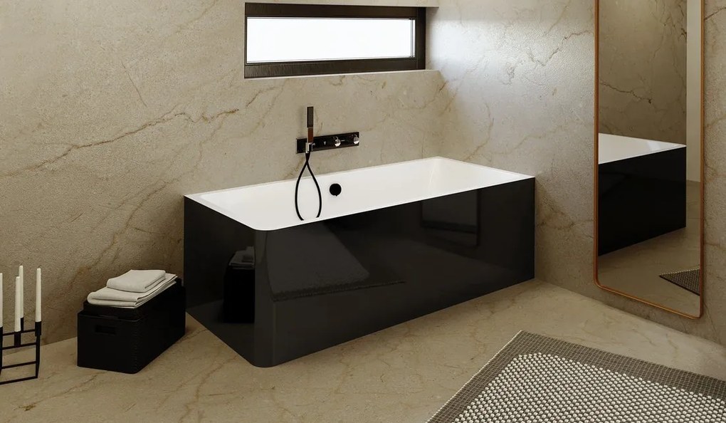 Polysan Polysan, CASCATA R MONOLITH obdĺžniková vaňa 180x80x60cm, kaskáda nerez, 73836MR.100