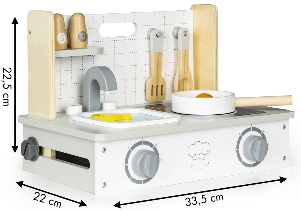 Drevený sporák s príslušenstvom mini kuchyňa ECOTOYS