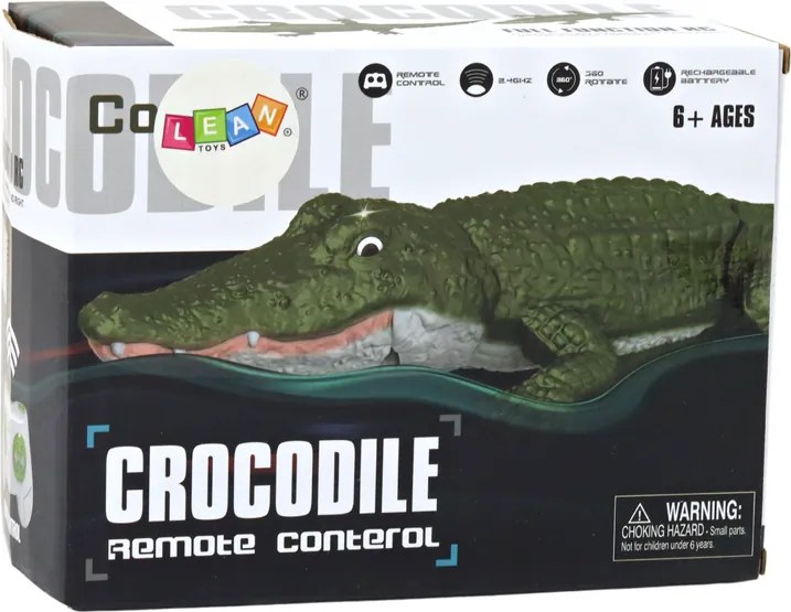 LEAN Toys Diaľkovo ovládaný vodný krokodíl plávajúci do vody na diaľkové ovládanie