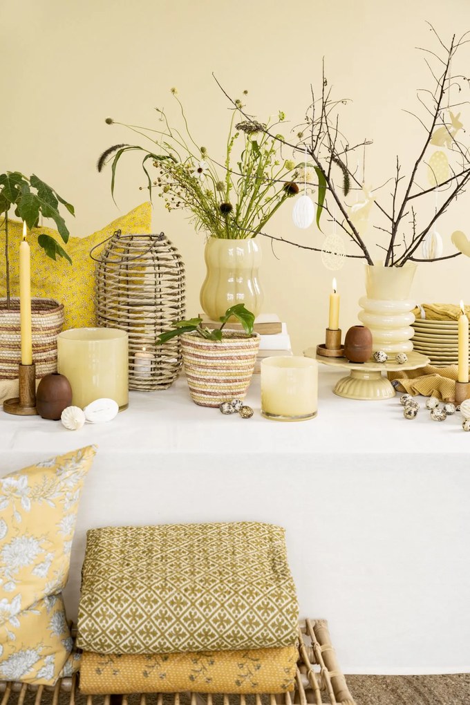 Ib Laursen Sklenený obal na kvetináč Venecia Yellow 12 cm