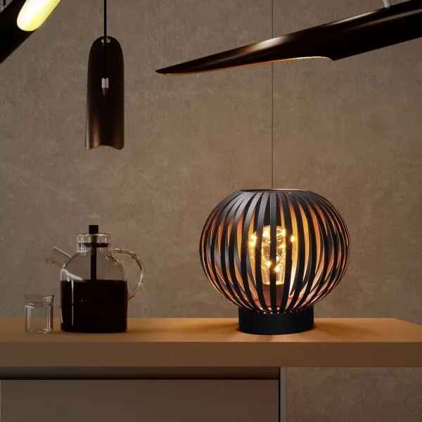 Solight WO3102 - LED Dekoračná stolná lampa LED/3xAA čierna/meď