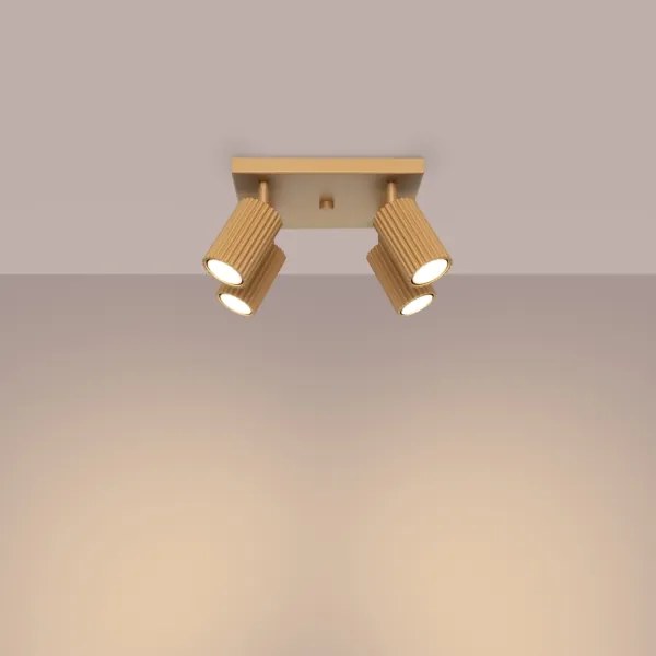 Sollux SL.1564 - Bodové svietidlo KARBON 4xGU10/10W/230V zlatá