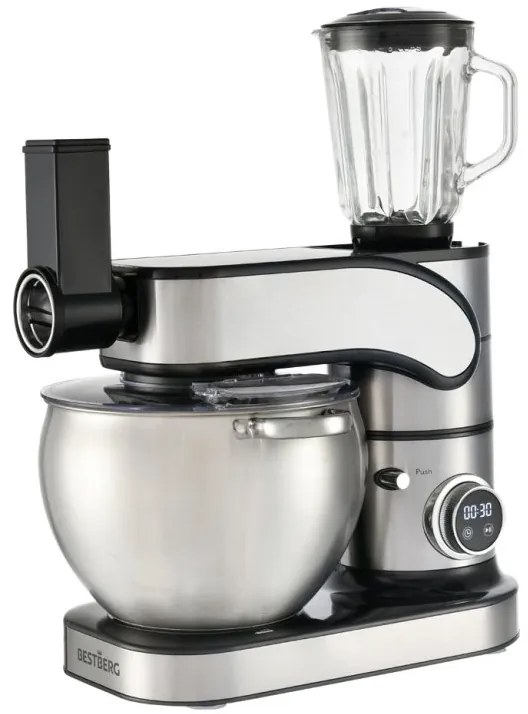 Celokovový kuchynský robot BestBerg BBR-20S / 2500 W / 10 l / 12 rýchlostí