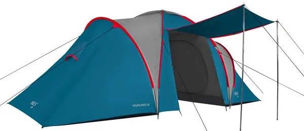 Rodinný stan NILS Camp NC6431 Highland IV modrý/svetlo sivý