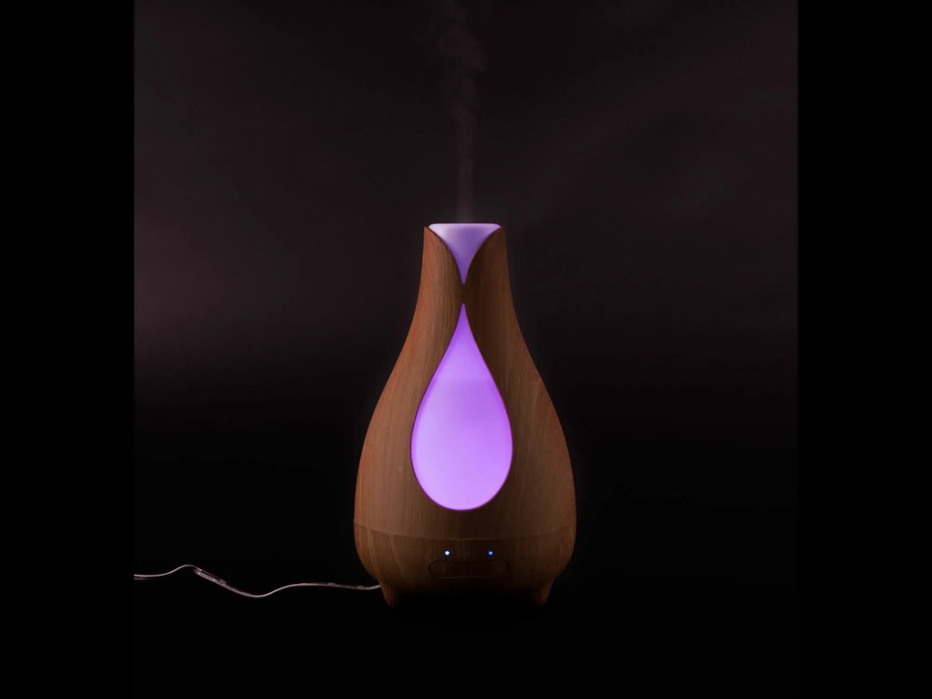 Aróma difuzér TULIP, svetlé drevo, 200ml, 7 farieb, 12W, ⌀13,6x23,5cm, Nature7