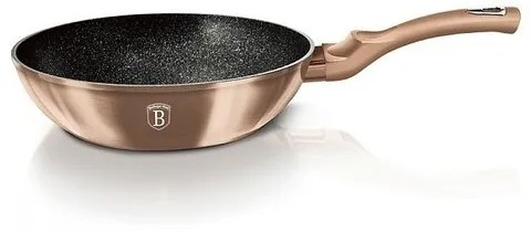 Berlingerhaus Metallic Line Rose Gold Noir BH-1891 Panvica wok s mramorovým povrchom 28 cm