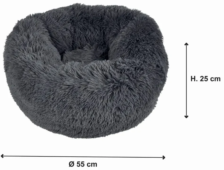 Tmavosivý pelech pre psa ø 55 cm – Love Story