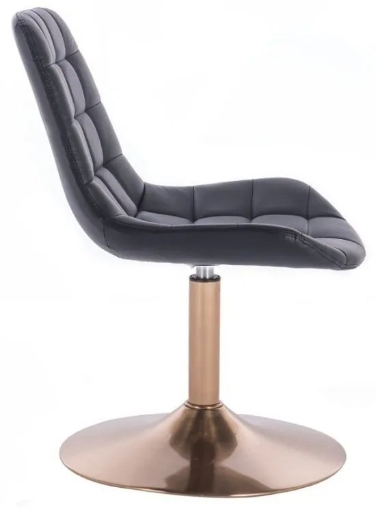 LuxuryForm DESIGN Stolička PARIS na zlatom tanieri - čierna