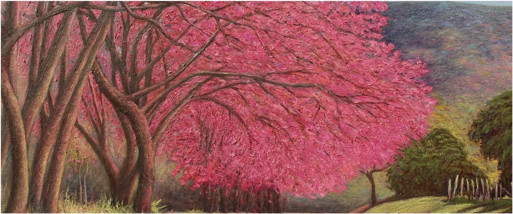 Obraz rozkvitnutých stromov (120x50 cm)