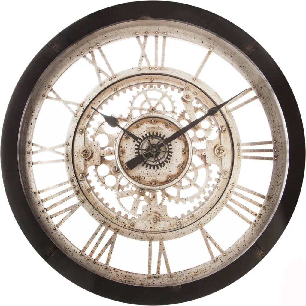 Nástenné hodiny Greyson, čierna/hnedá