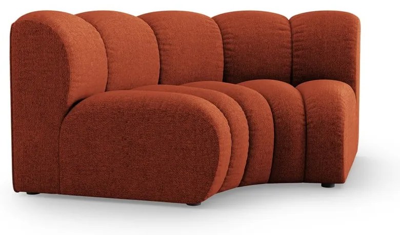 Ženilkový modul pohovky v tehlovej farbe (variabilný roh) Lupine – Micadoni