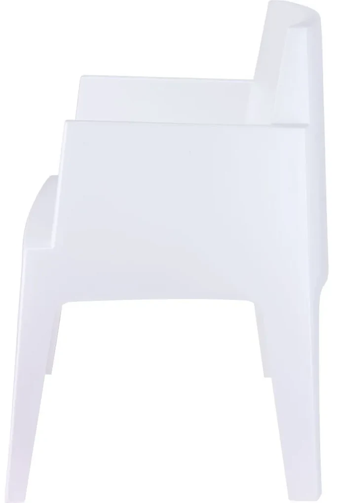 BOX záhradné kreslo s podrúčkami white