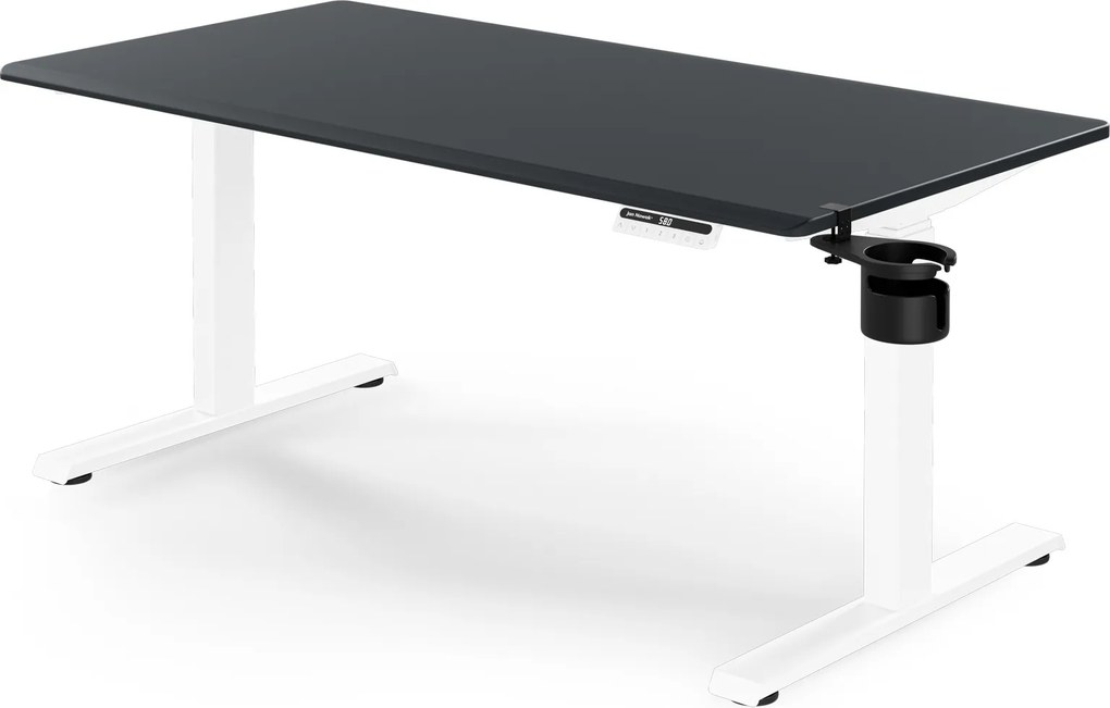 Elektrický stôl s nastaviteľnou výškou ergonomický bielo-antracitový,1400x700 mm: ARIA