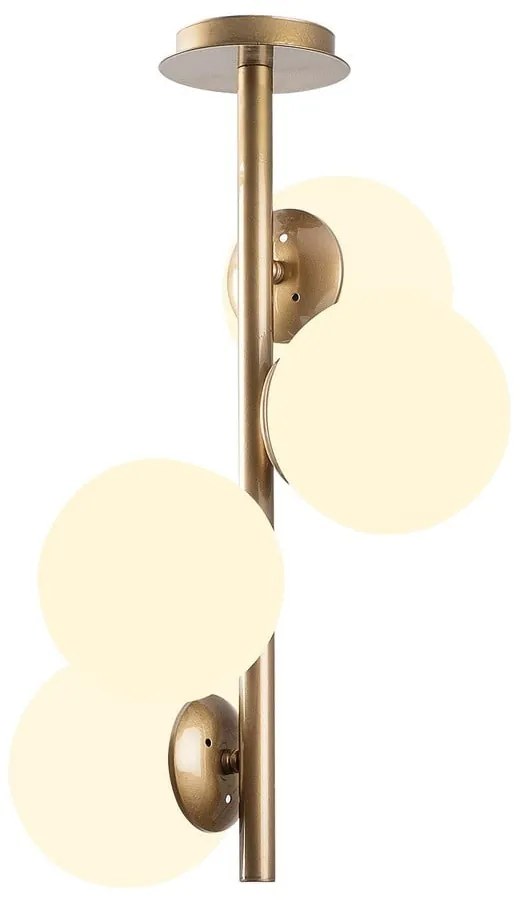 Stropné svietidlo v zlatej farbe so skleneným tienidlom ø 15 cm Faze – Opviq lights