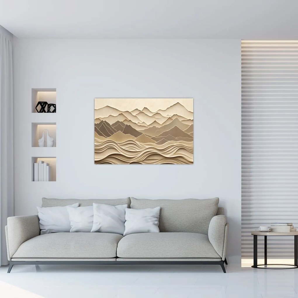Obraz - 3D línia hôr (90x60 cm)