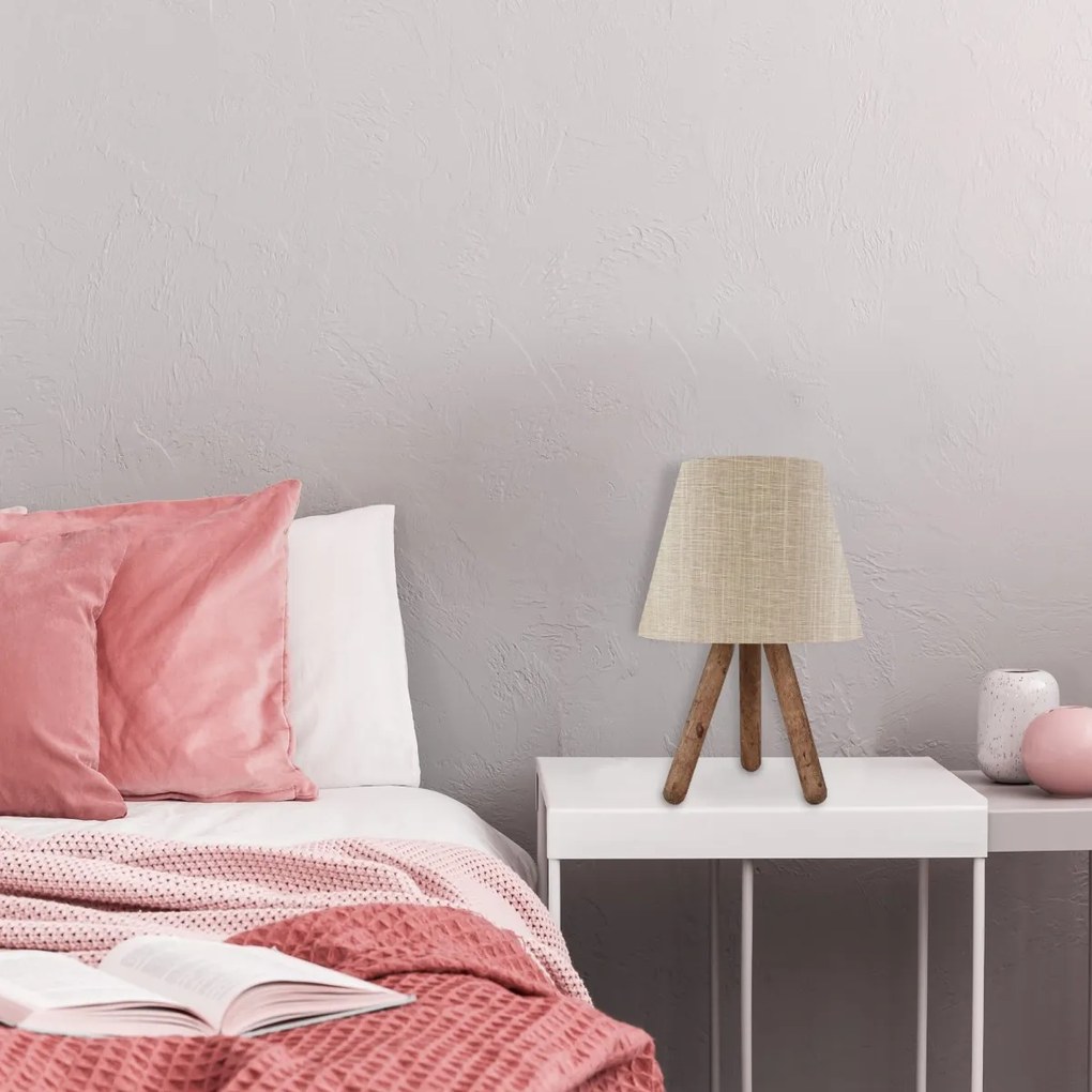 Stolná lampa Bechos 33 cm béžová/hnedá