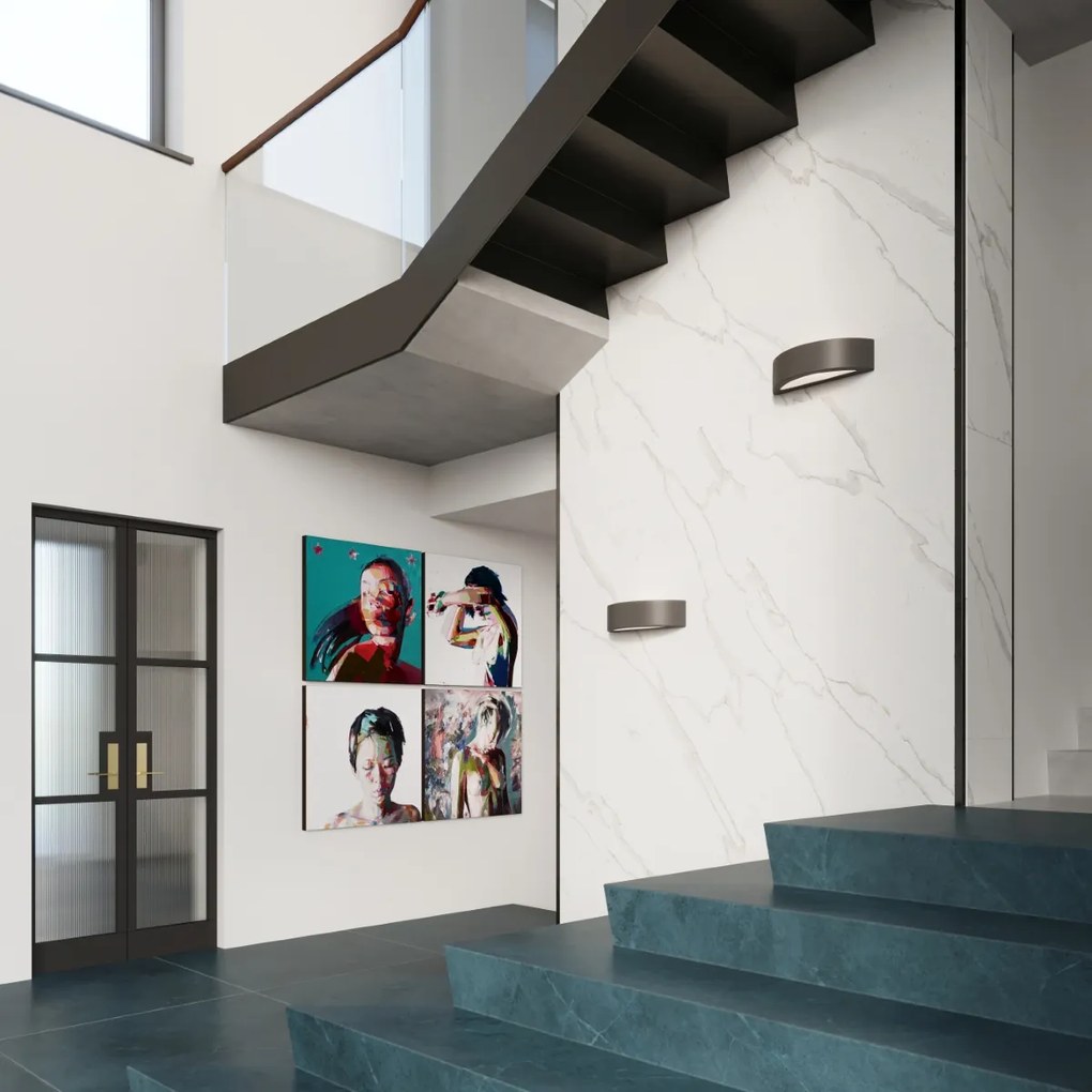 Nástenné svietidlo Atena, 1x čierne keramické tienidlo