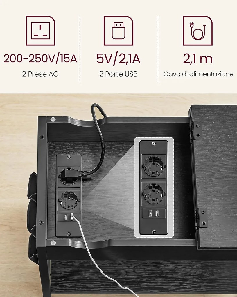 Odkladací stolík VASAGLE LET311B56