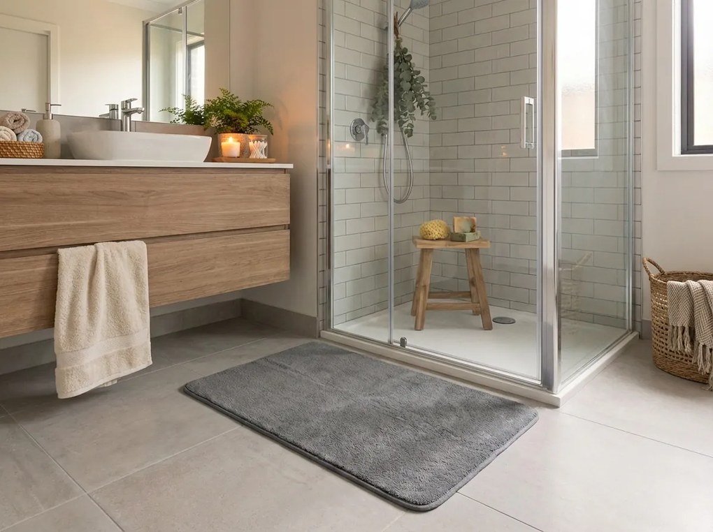 Kúpeľňová predložka TRIVORA 60x100 cm tmavosivá