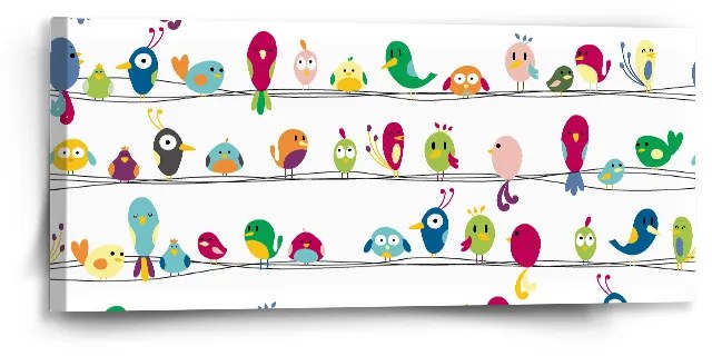 Sablio Obraz Vtáky - 110x50 cm
