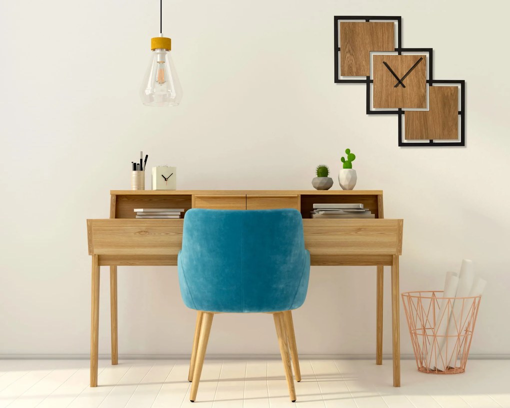 Dekorstudio Moderné drevené hodiny na stenu TRIPLE