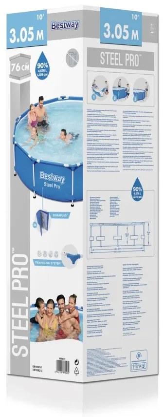 RAMIZ Záhradný bazén Steel Pro™ 305 x 76 cm Bestway -56677