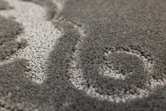 Kúpeľňový koberček Marika sivý, kvety