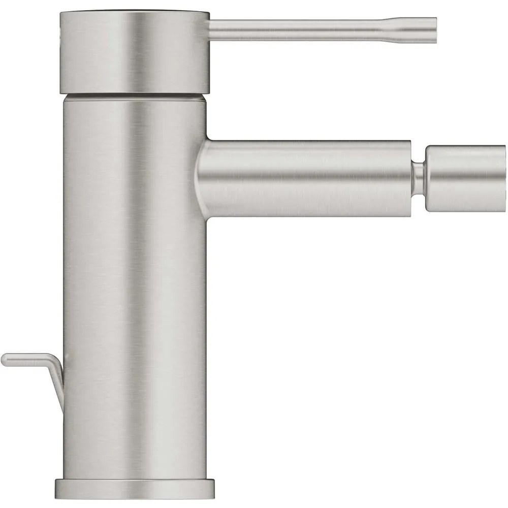 GROHE Essence páková bidetová batéria s odtokovou súpravou s tiahlom, Supersteel, 32935DC1