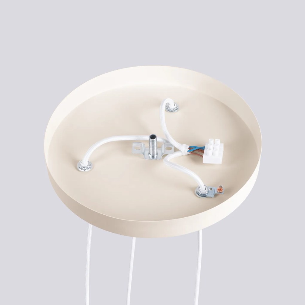 Závesné svietidlo Halo, 3x biele sklenené tienidlo, be, o