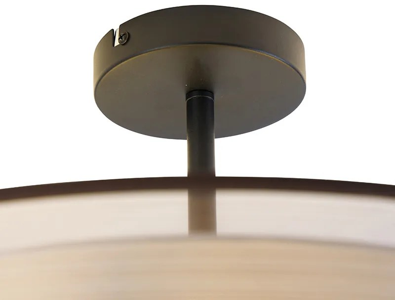 Moderné hnedé a biele stropné svietidlo 50 cm 3-svetlo - Drum Duo