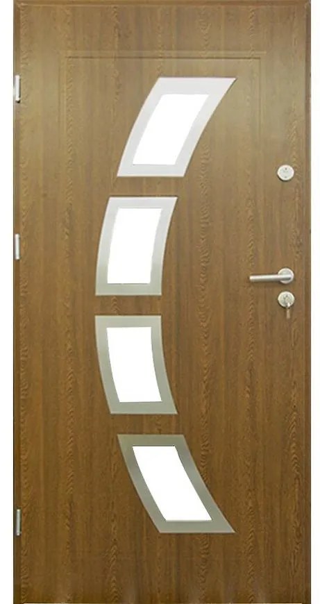 Dvere vchodové Malaga 90L Zlatý dub