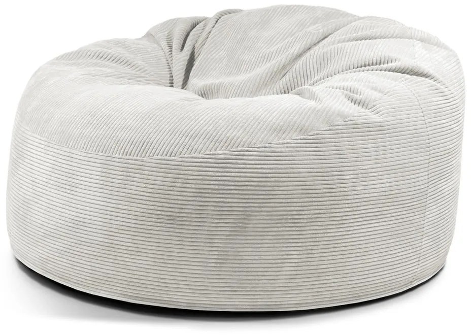 Krémový menčestrový sedací vak Om 135 – SLOWDOWN