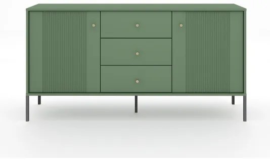 Komoda LUE zelená/čierna