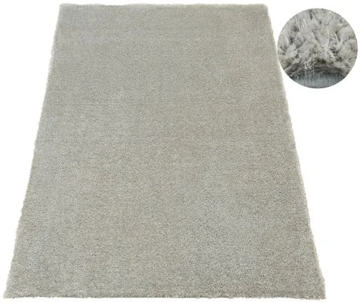 Koberec Shaggy Silky 72 strieborný / sivý
