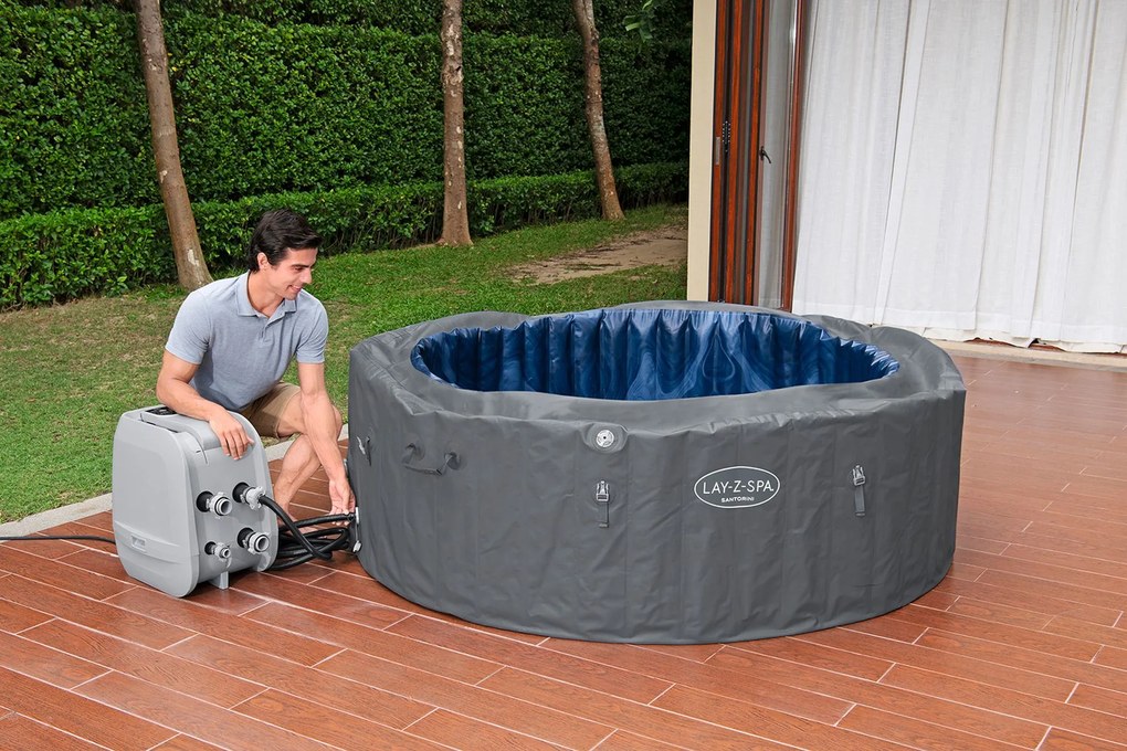 BESTWAY Lay-Z-Spa Santorini EnergySense HydroJet Pro Vírivka, 216 x 80 cm, 7 osôb 6001T