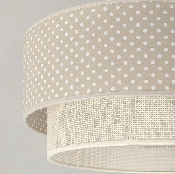 Brilagi-LED Prisadený luster BOHO BOBO 1xE27/60W/230V priemer 40 cm bodky béžová/krémová.