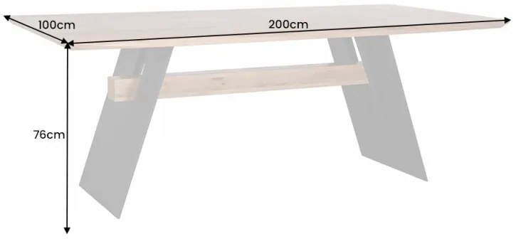 Dizajnový jedálenský stôl Galeno II 200 cm divý dub