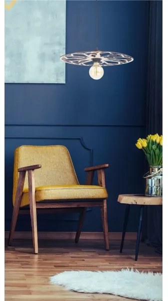 Luster na lanku FALCO 1xE27/60W/230V pr. 30 cm béžová