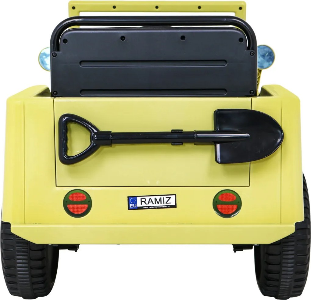 Ramiz Retro vojenské auto pre deti béžové + pohon 4x4