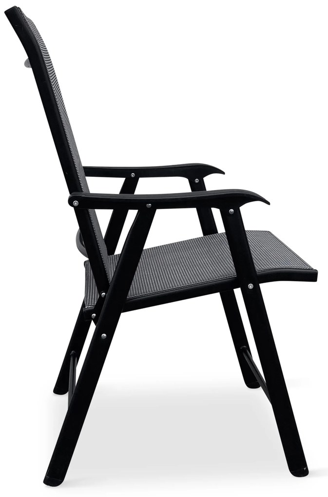 Záhradný jedálenský set Porto 150 cm + 4x kovová stolička Solano