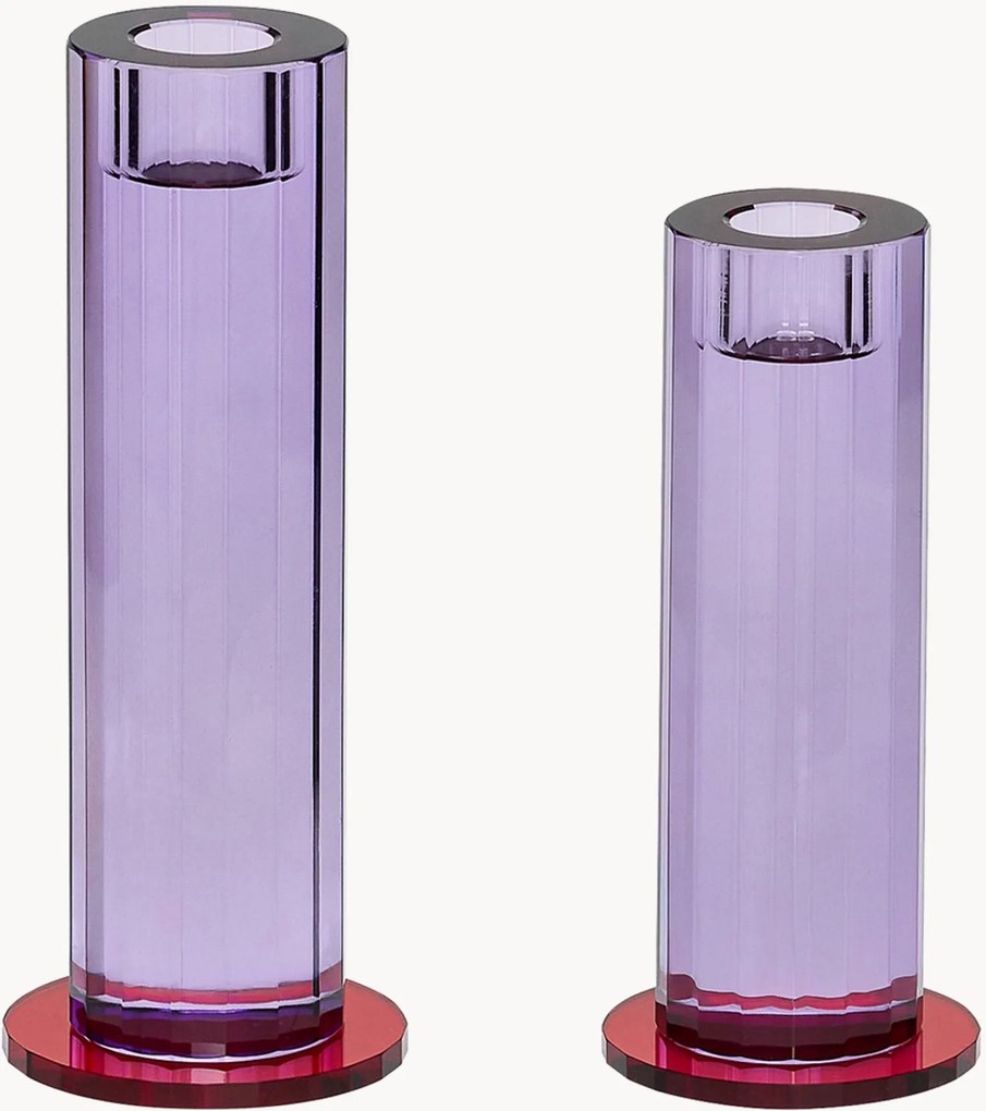 Krištáľové svietniky Cut, 2 ks