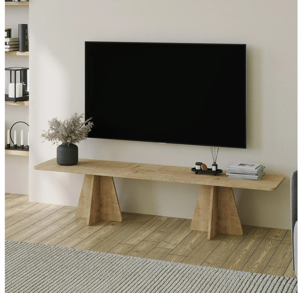TV stolík Kabivo (dub zafírový). Akcia -18%. Vlastná spoľahlivá doprava až k Vám domov. 1095459