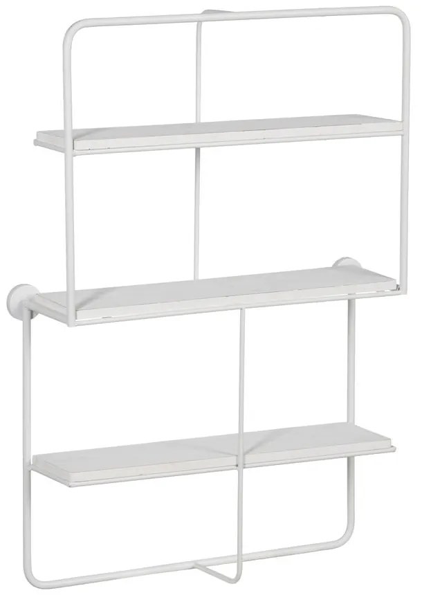 Biela poschodová kovová polica 51 cm – Ixia
