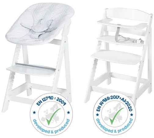 roba Detská vysoká stolička Born Up Zickzack 2 v 1 (biela)  (100366796)