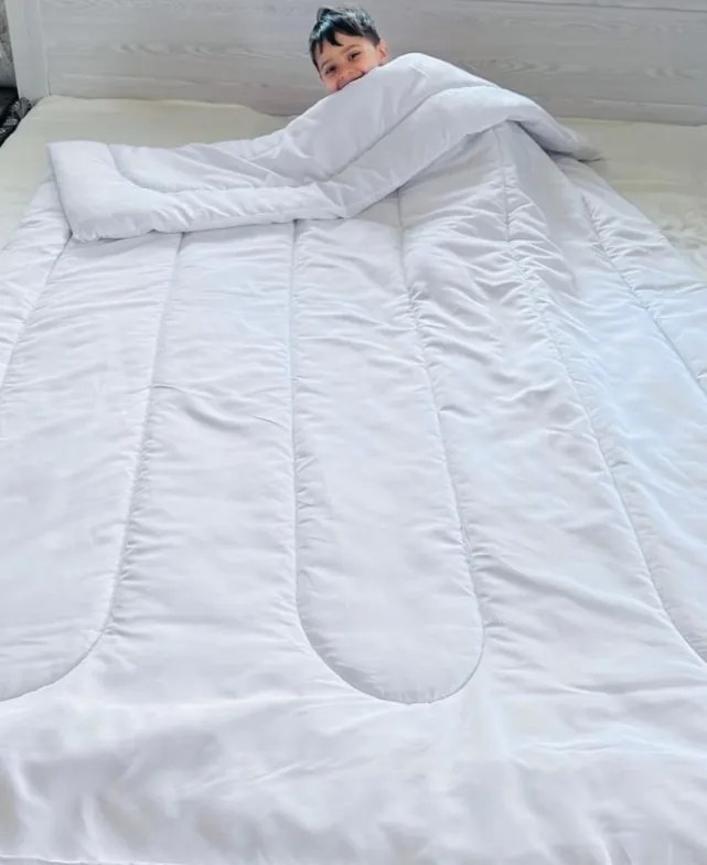 Celoročná prikrývka prešívaná PEACH 140x200 cm, biela